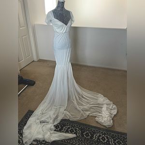 White Formal Maternity Gown Size M